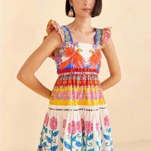 Farm Rio Vivid Cool Off White Women's Dress